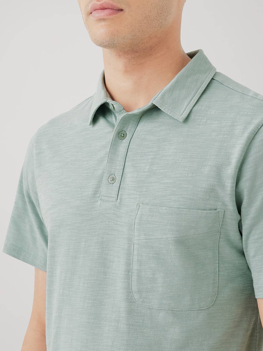 Field Midweight Slub Polo - Echo Market