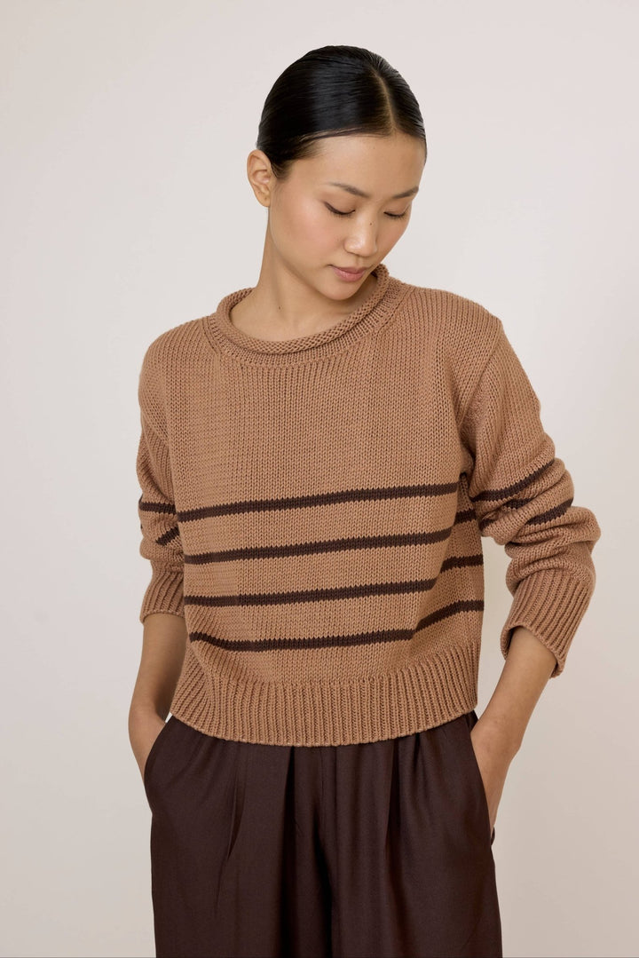Field Sweater | Acorn Stripe - Echo Market