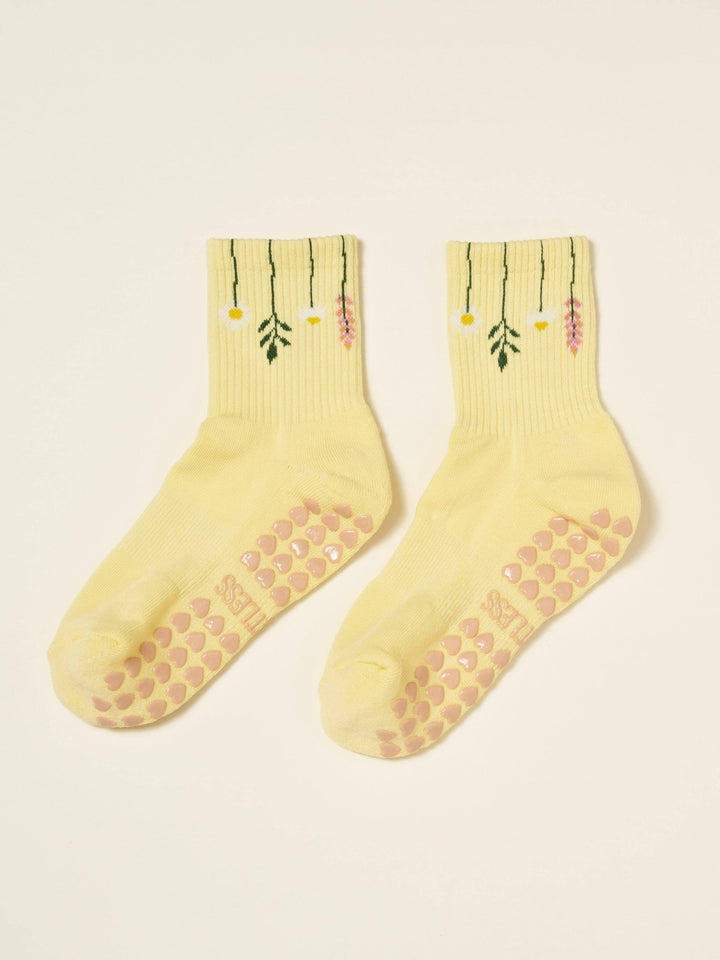 🌿 Flower Stem Grip Sock | Pilates Socks - Echo Market
