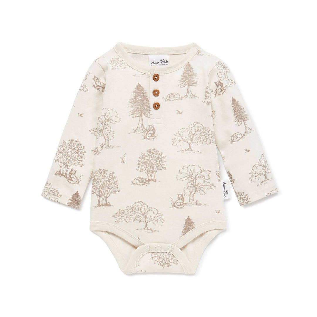 Fox Woods Henley Onesie - Echo Market