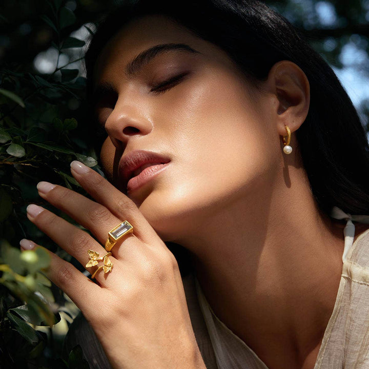 Freedom to Soar Adjustable Double Butterfly Ring - Echo Market