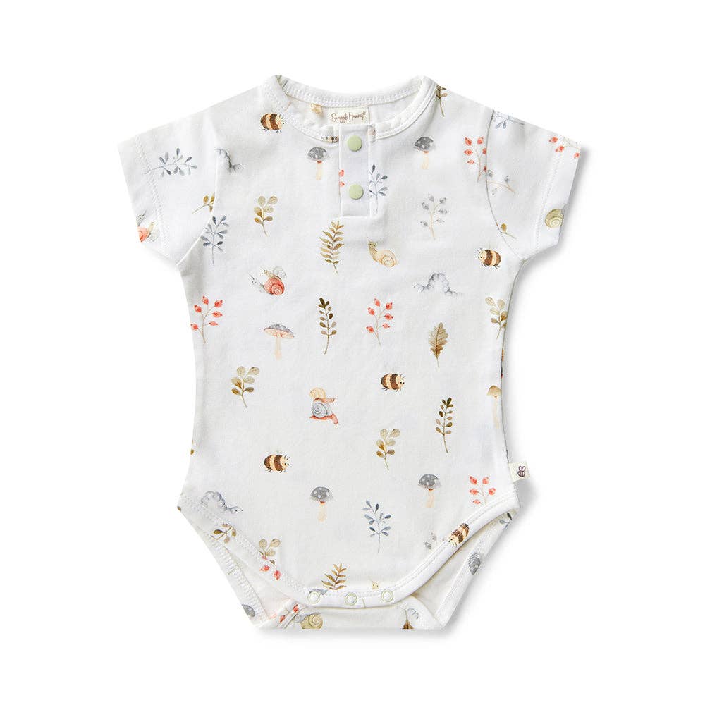 Garden Friends Short Sleeve Organic Bodysuit - Echo Market