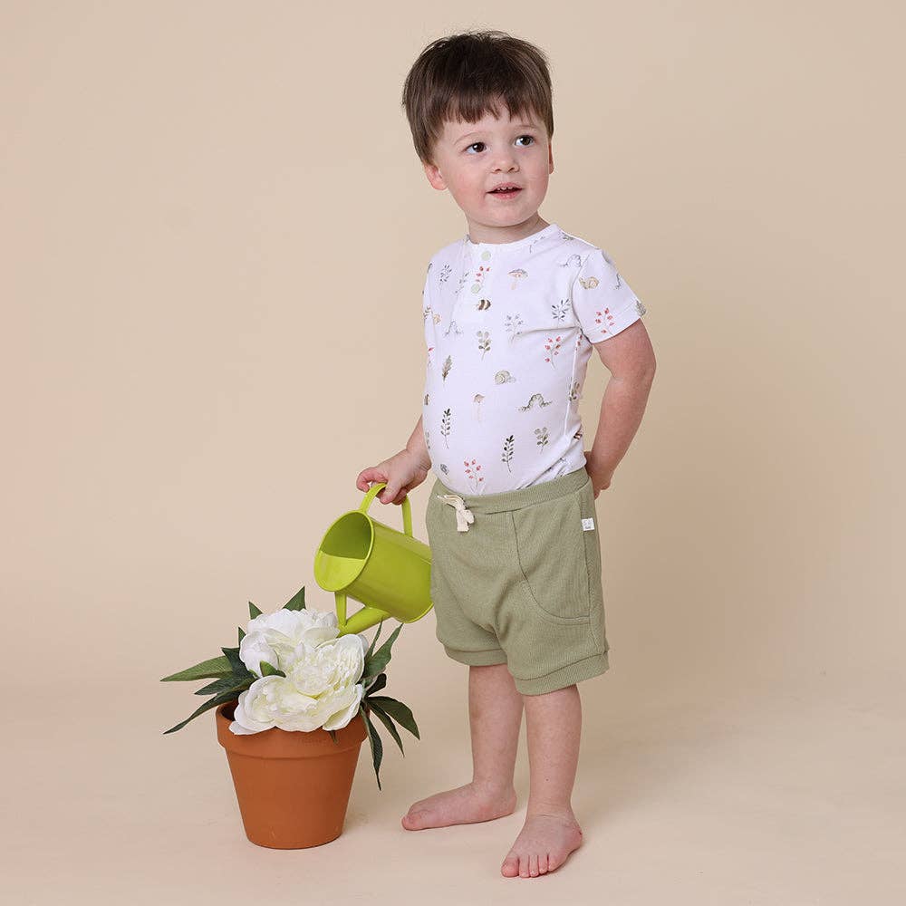 Garden Friends Short Sleeve Organic Bodysuit - Echo Market