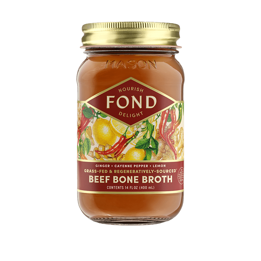 Ginger & Cayenne Grass - fed Regenerative Beef Bone Broth - Echo Market