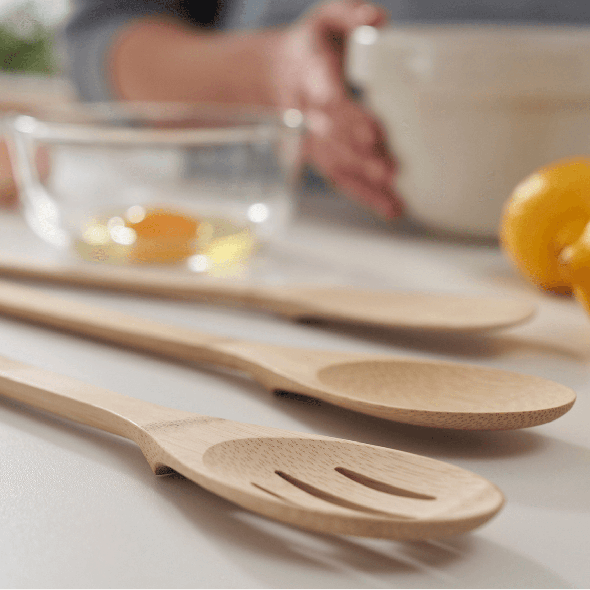 'Give It a Rest' Bamboo Slotted Spoon - Echo Market