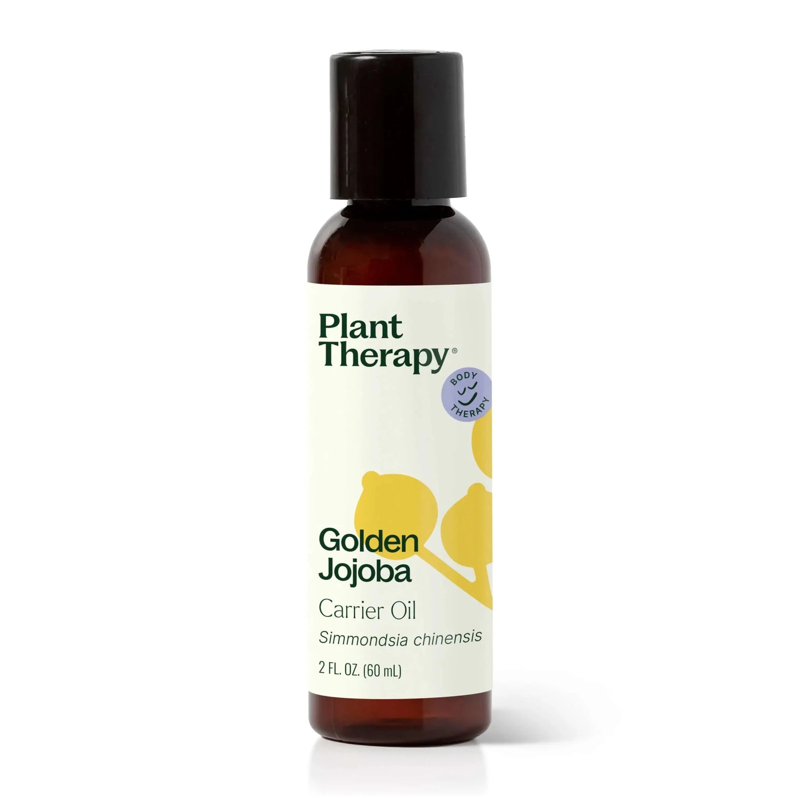 Bottle of Plant Therapy Golden Jojoba Carrier Oil on a white background