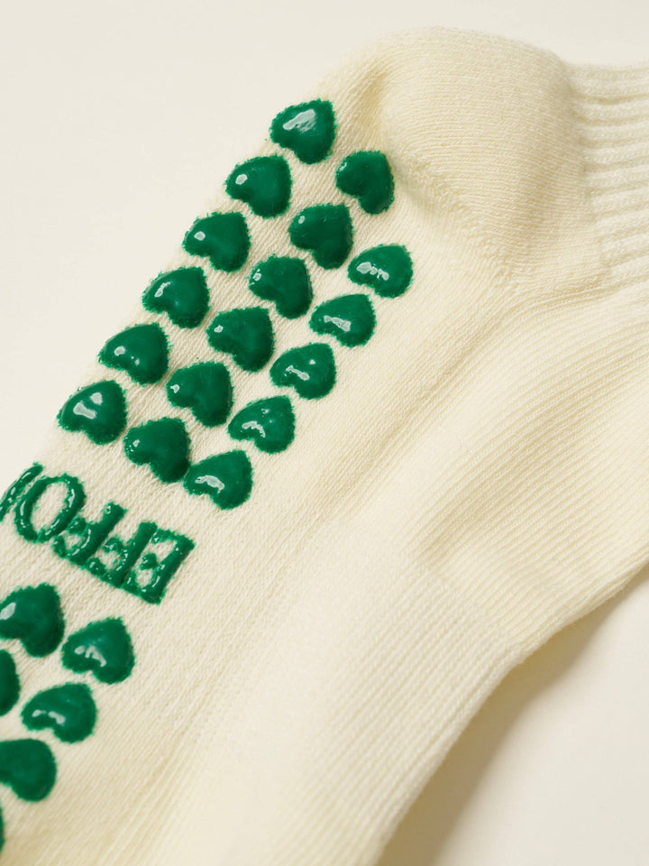 🎀 Green Bow Ruffle Grip Sock | Pilates Socks - Echo Market