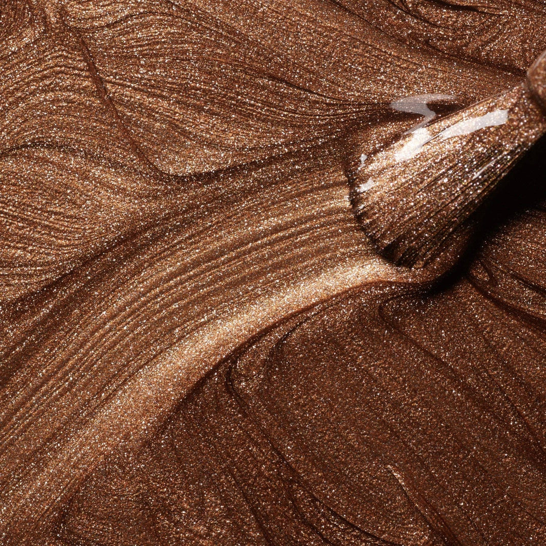 swatch of manucurist bronze nail polish