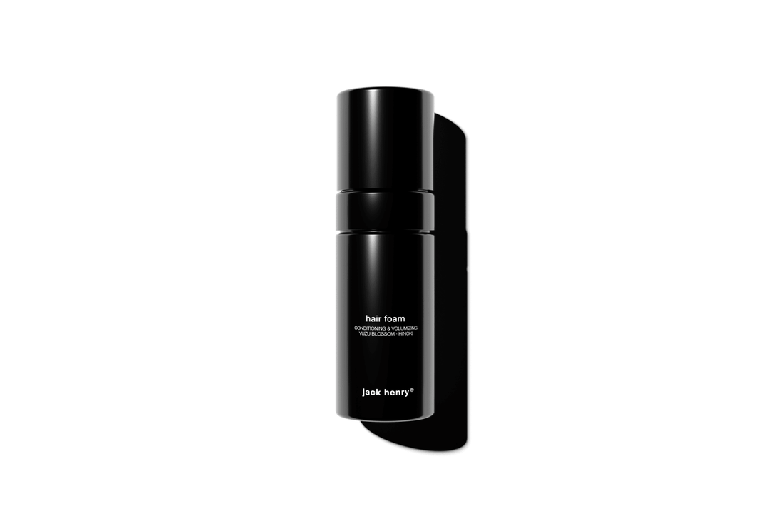 Black hair foam bottle with &
