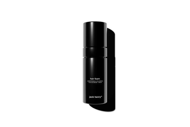 Black hair foam bottle with &