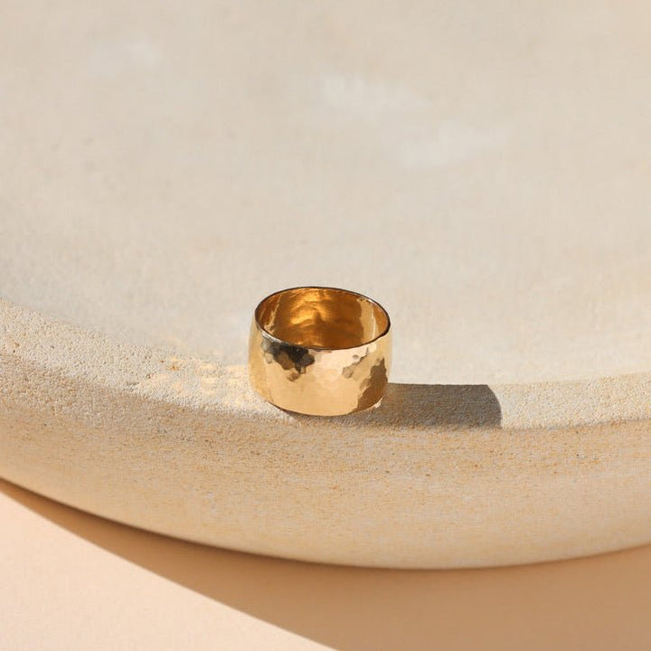 Hammered Dome Ring | 14k Gold Fill - Echo Market