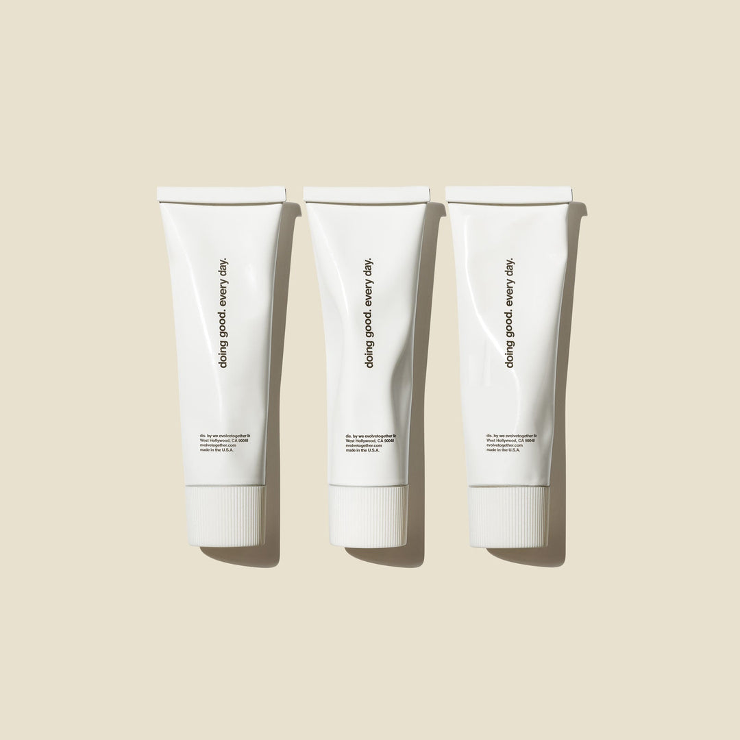 Three white tubes of &