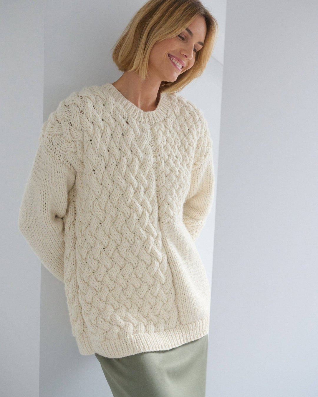 Heartbreaker | Alpaca & Wool Sweater in Sea Salt - Echo Market