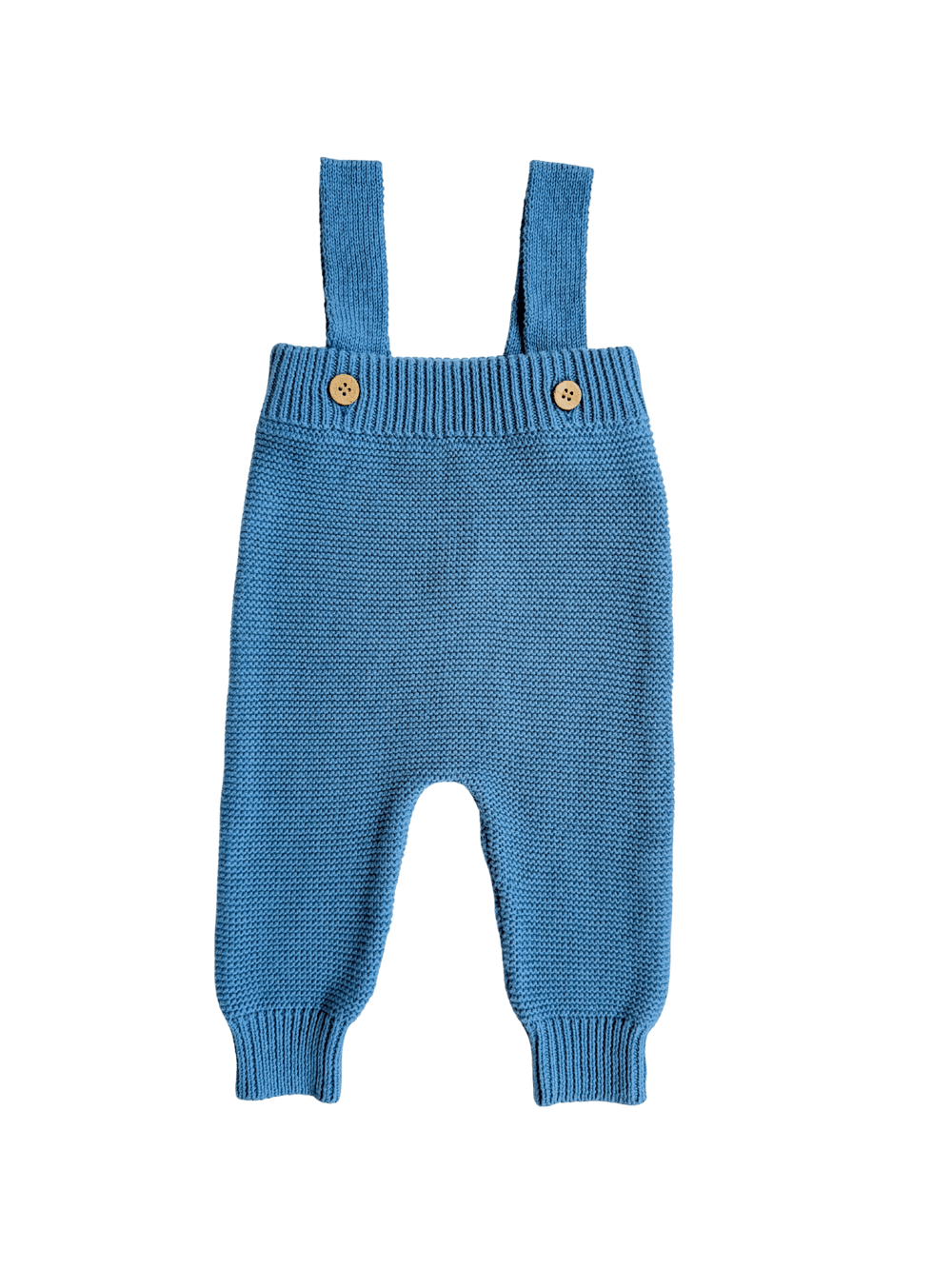 High - Waisted Knit Suspenders | Denim Blue - Echo Market