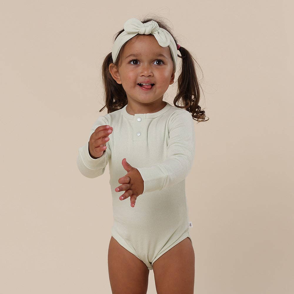 Honeydew Long Sleeve Organic Bodysuit - Echo Market