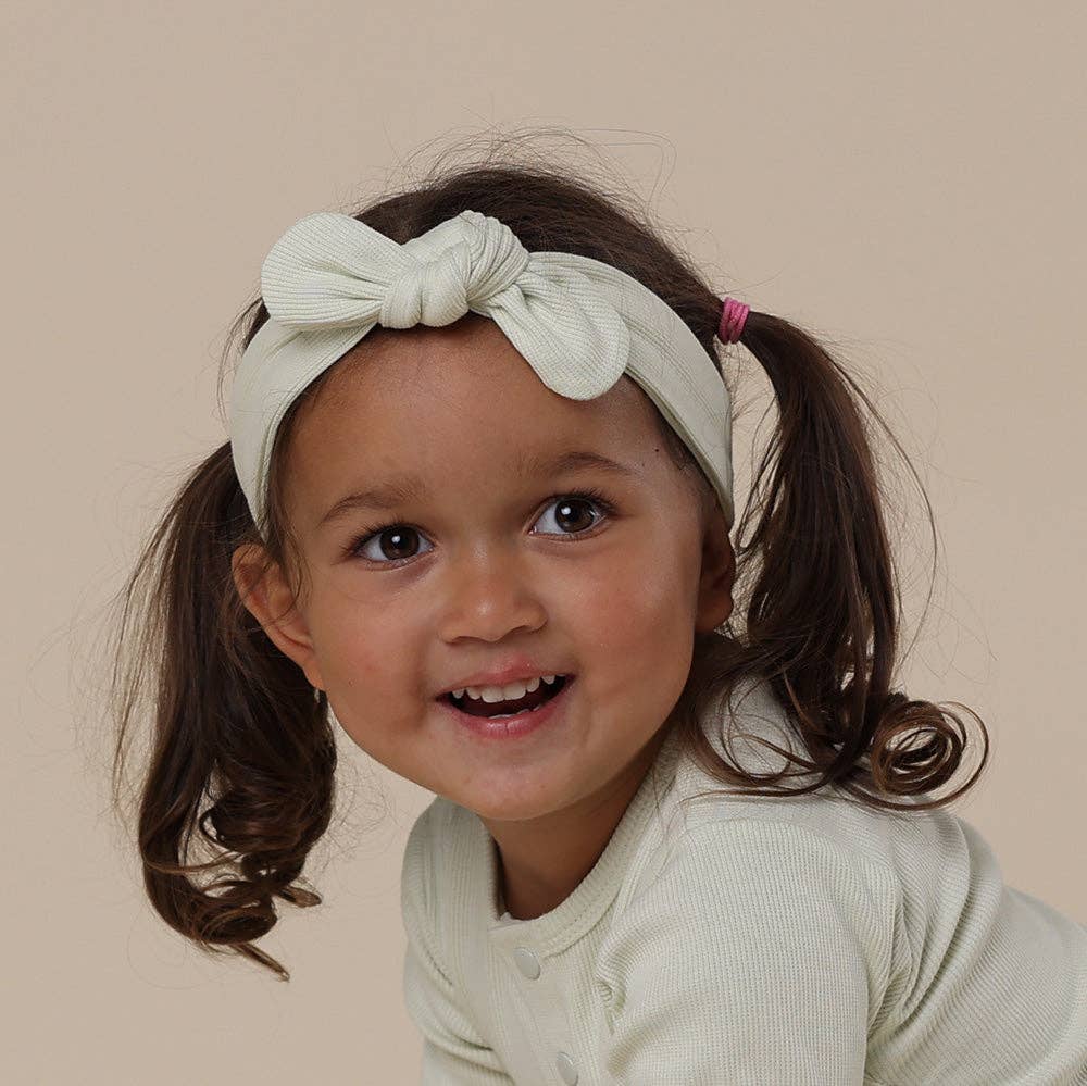 Honeydew Ribbed Organic Topknot - Echo Market