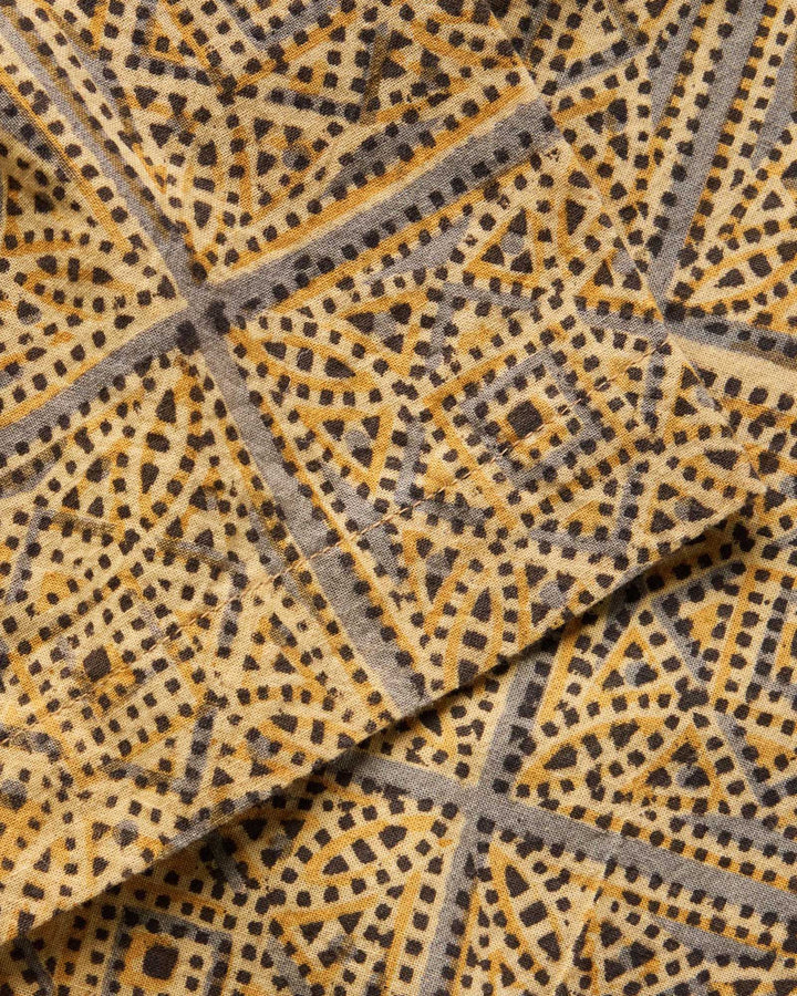 Close-up of The Hawthorne Shirt
in Fennel Block Print.