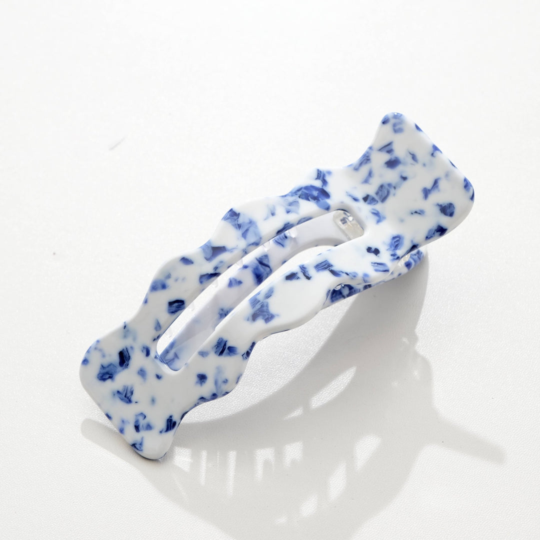 Coastal Blue hair clip on a white background.