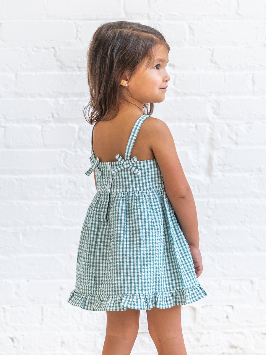 Juliette Seersucker Tank Dress | Laguna Gingham - Echo Market