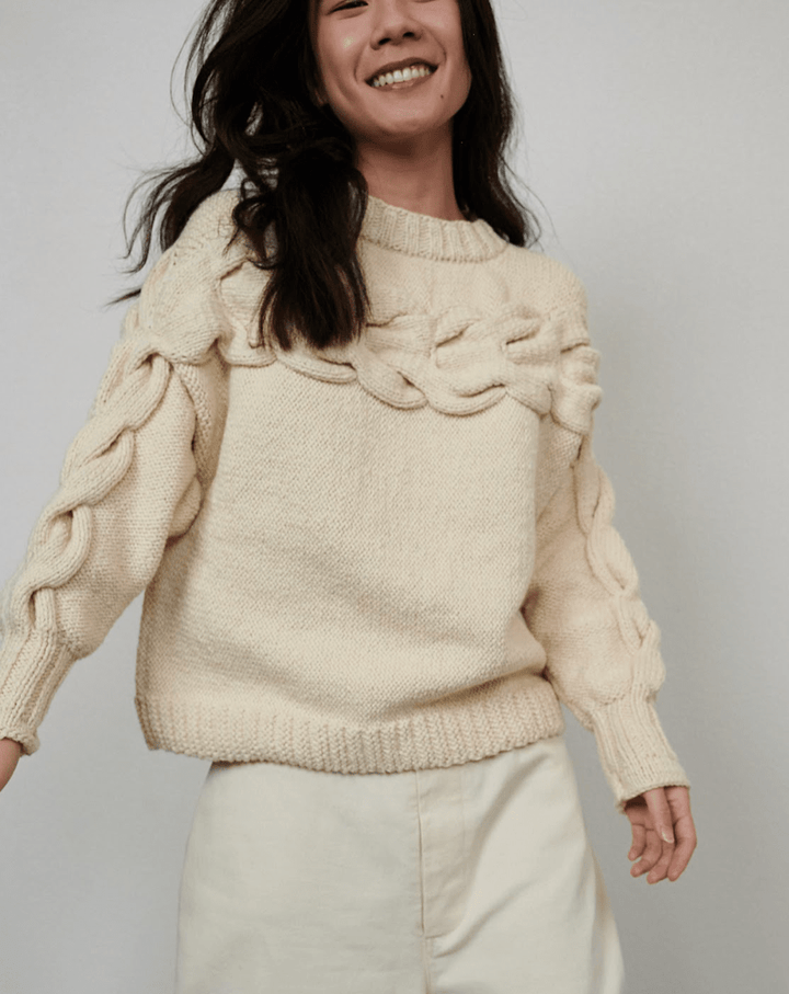 Jūra | Naked Oat Milk Alpaca Wool & Cotton Sweater - Echo Market