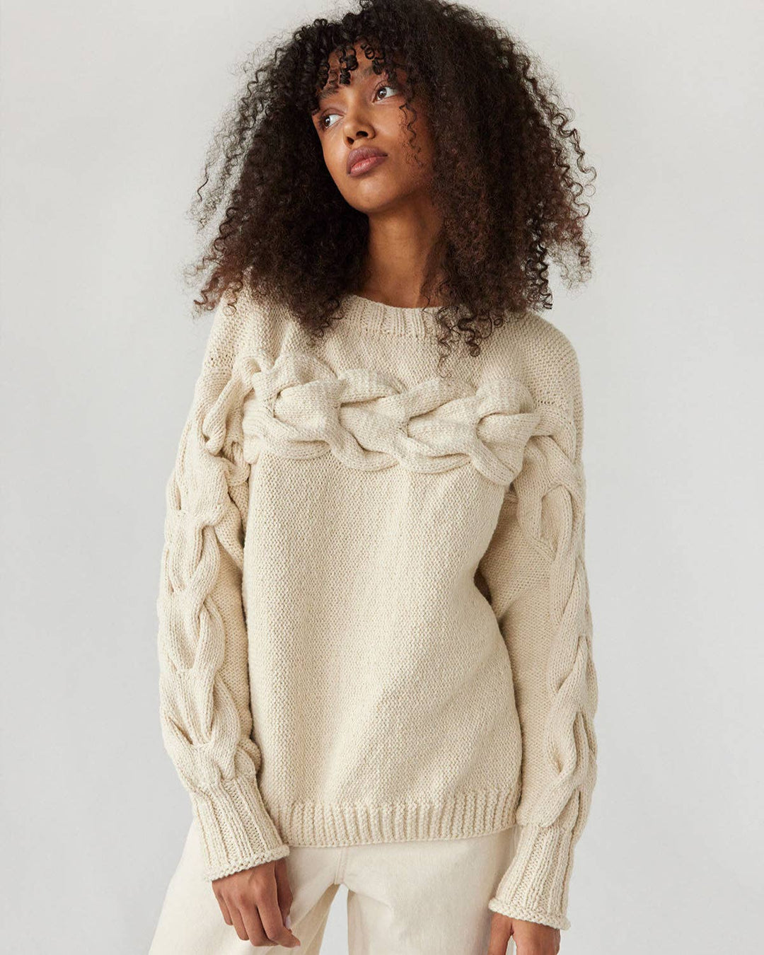 Jūra | Naked Oat Milk Alpaca Wool & Cotton Sweater - Echo Market