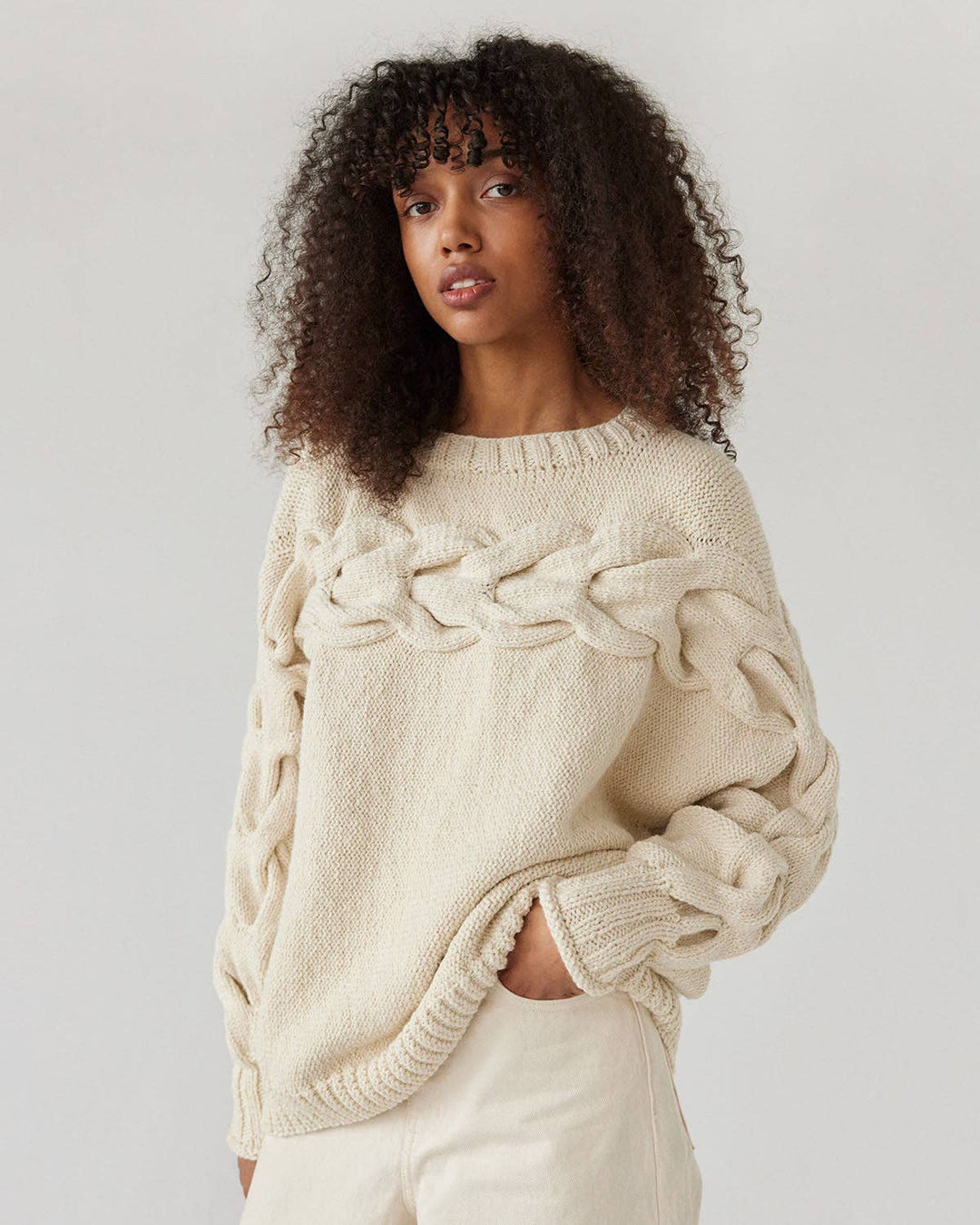 Jūra | Naked Oat Milk Alpaca Wool & Cotton Sweater - Echo Market