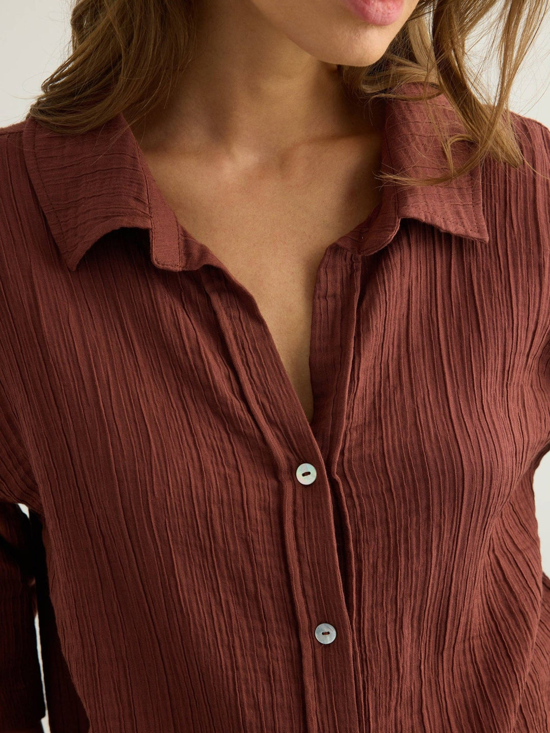 Kaya Boyfriend Shirt | Terracotta - Echo Market