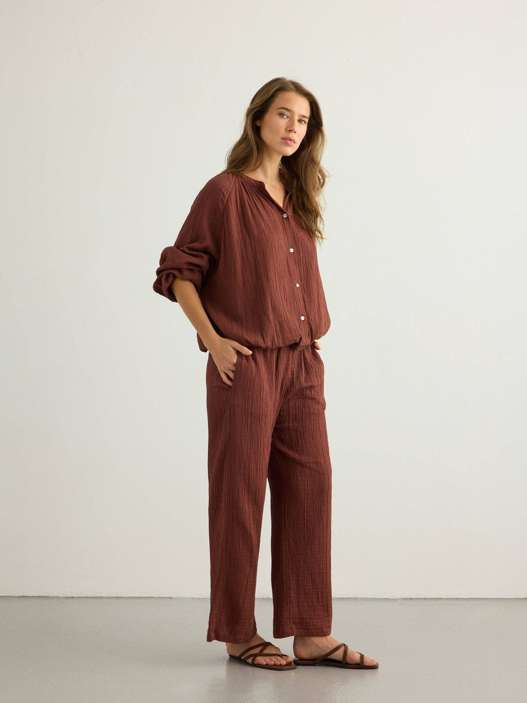 Kaya Drawstring Pants | Terracotta - Echo Market