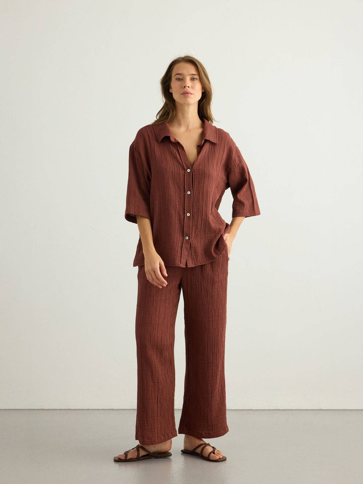 Kaya Drawstring Pants | Terracotta - Echo Market