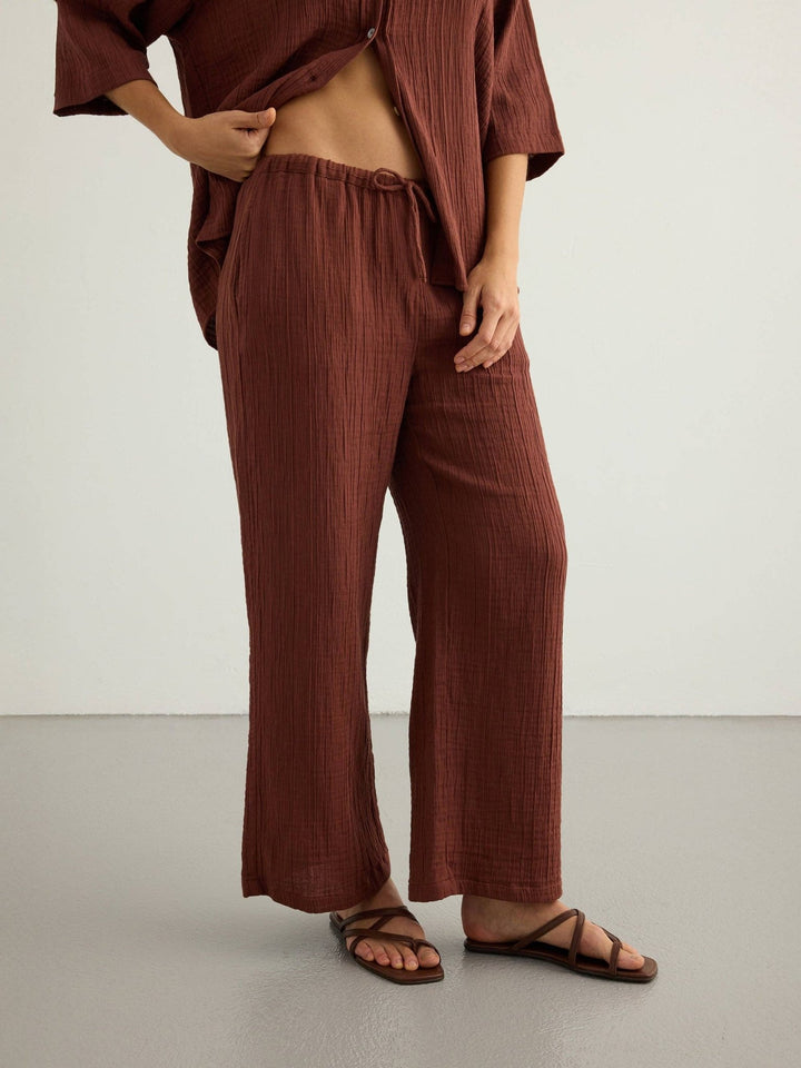 Kaya Drawstring Pants | Terracotta - Echo Market