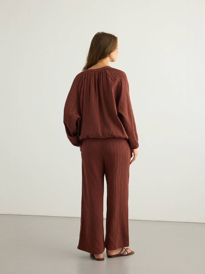 Kaya Drawstring Pants | Terracotta - Echo Market