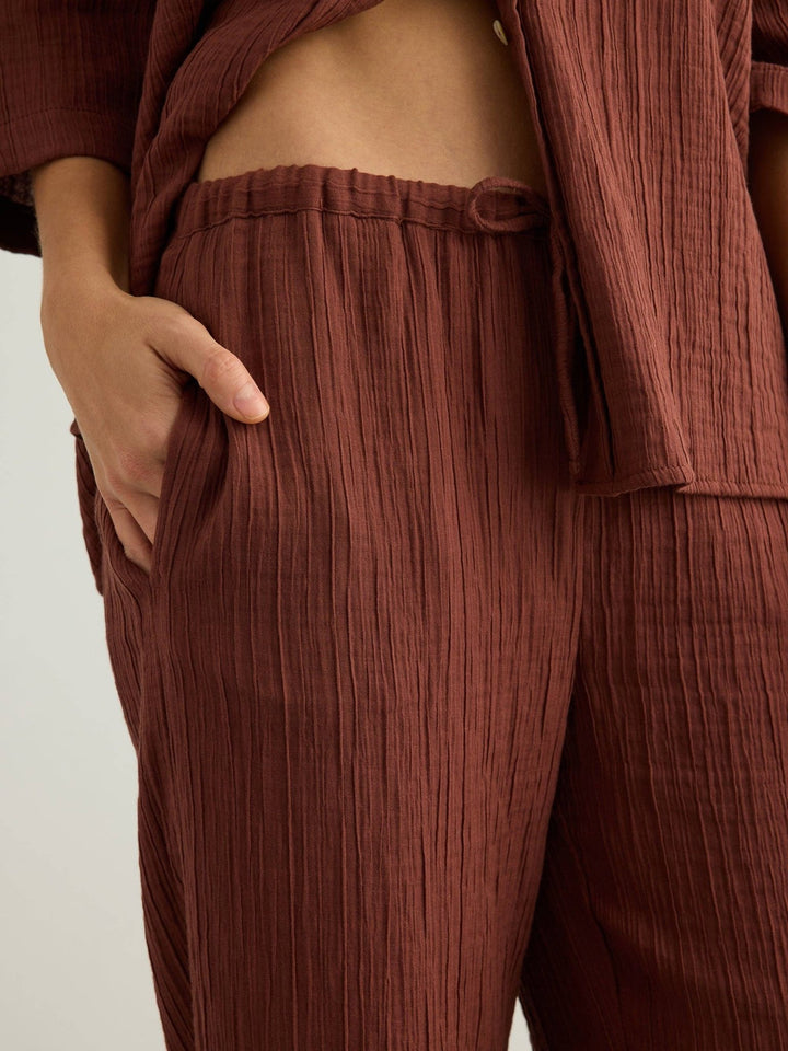 Kaya Drawstring Pants | Terracotta - Echo Market
