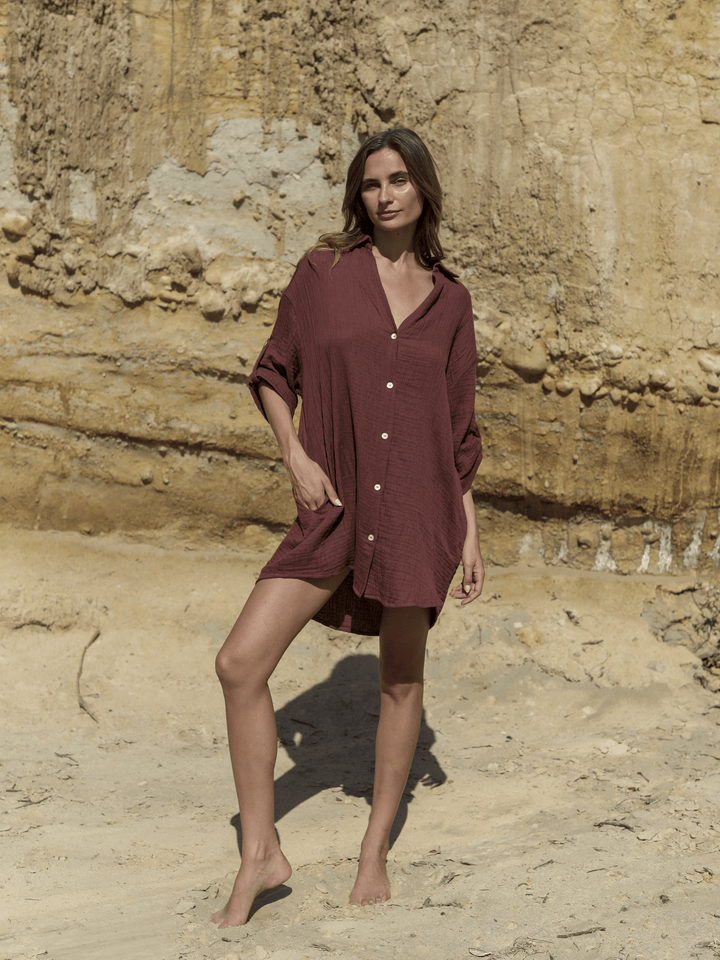 Kaya Oversized Shirt Dress - Echo Market
