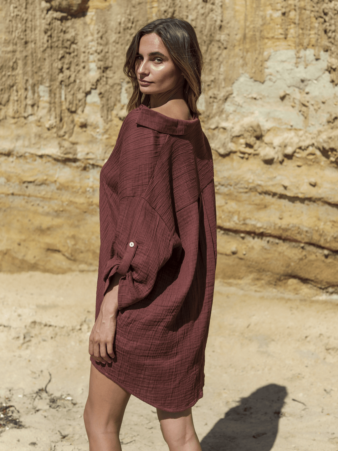 Kaya Oversized Shirt Dress - Echo Market