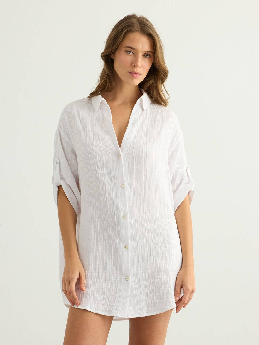 Kaya Oversized Shirt Dress - Echo Market