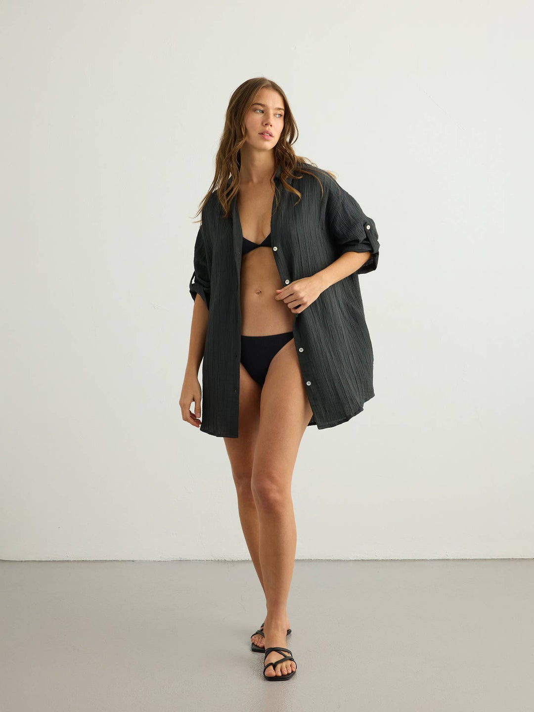 Kaya Oversized Shirt Dress - Echo Market