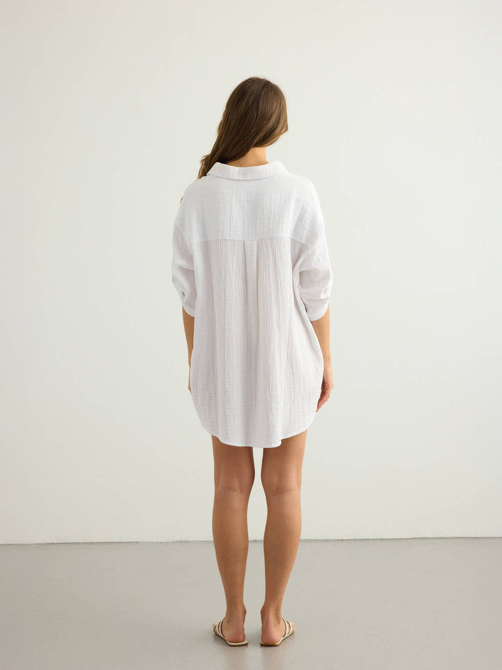 Kaya Oversized Shirt Dress - Echo Market