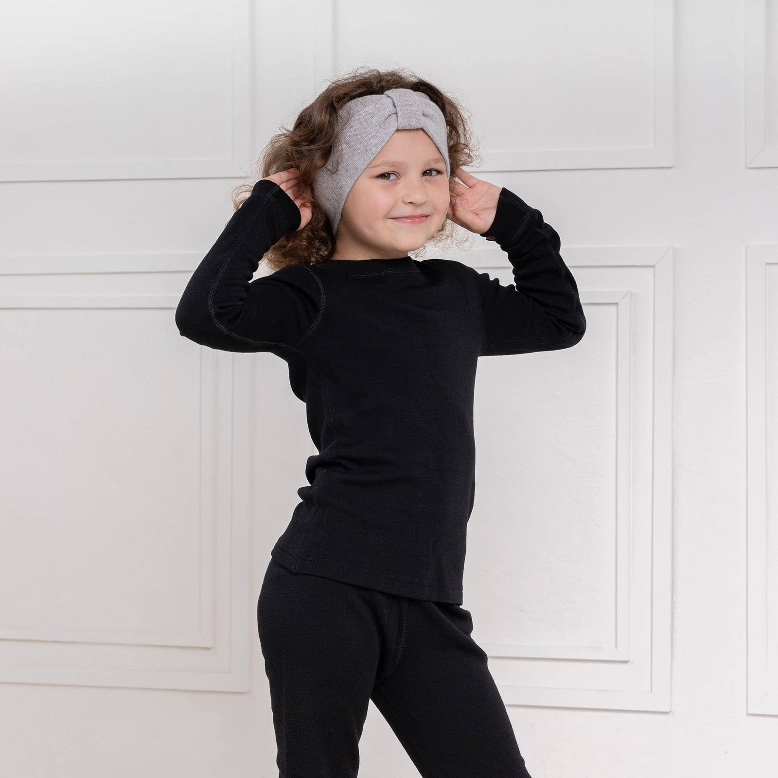 Kids' Knit Headband with Ribbon Merino & Cashmere - Echo Market