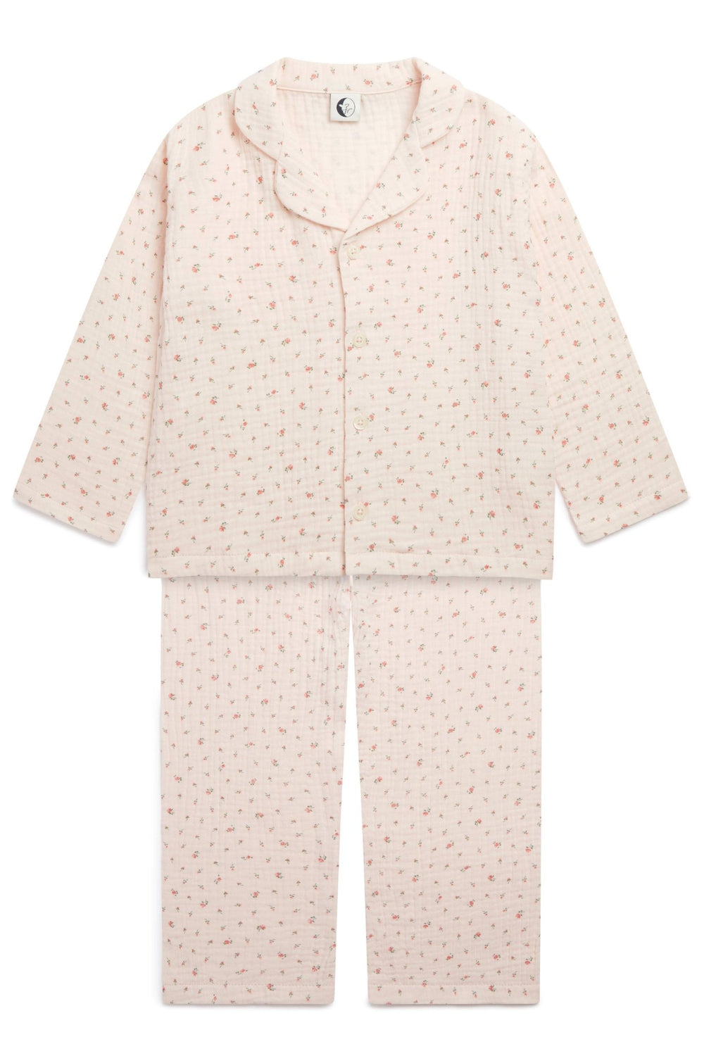 Kids Traditional Pajama Set | Blush Muslin - Echo Market