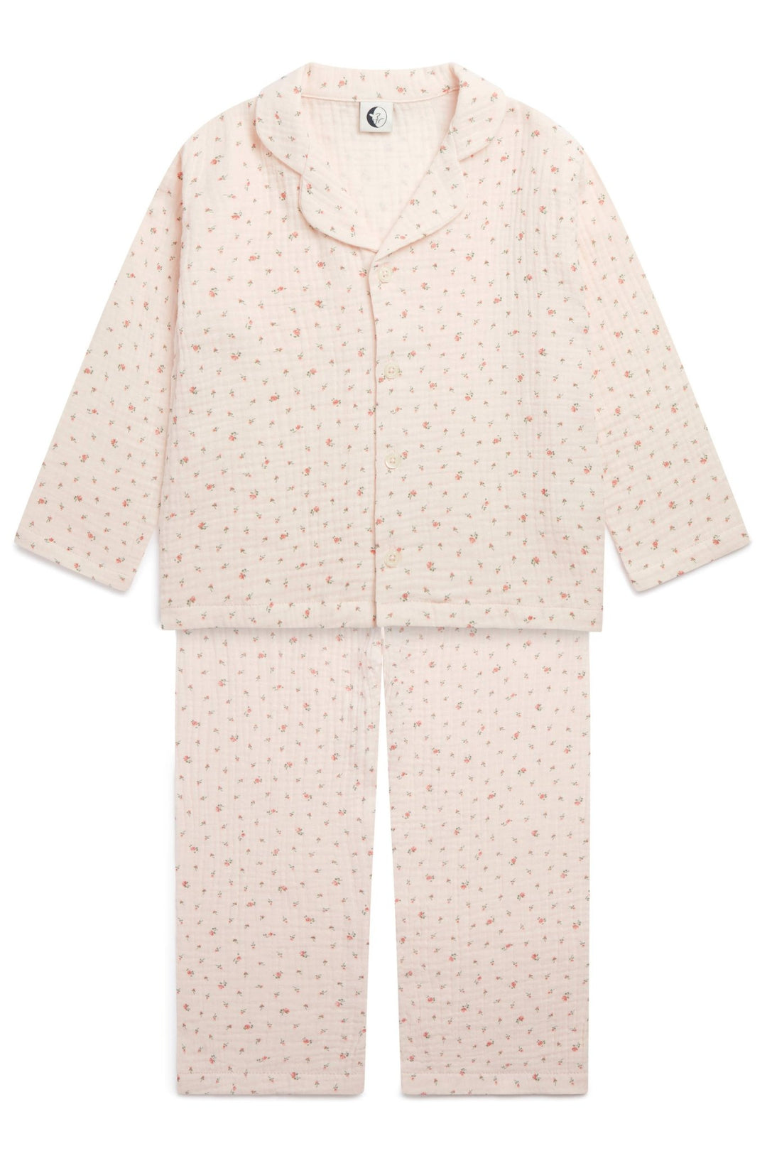 Kids Traditional Pajama Set | Blush Muslin - Echo Market