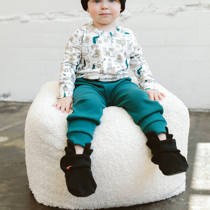 Knit Cotton Baby Stay - On Boots - Shadow - Echo Market