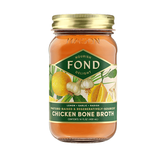 Lemon & Garlic Pasture - Raised Regenerative Chicken Bone Broth - Echo Market