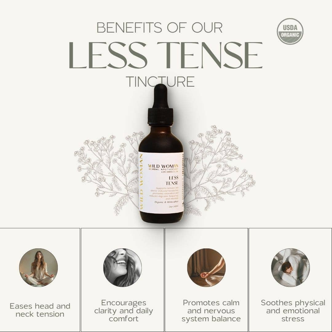 Less Tense | Tension Headache &amp; Migraine Herbal Tincture - Echo Market