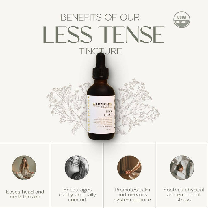 Less Tense | Tension Headache &amp; Migraine Herbal Tincture - Echo Market