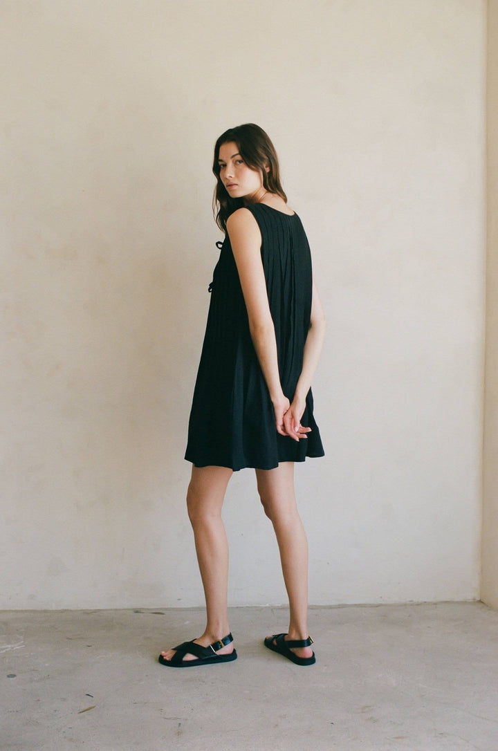 Linen Flare Mini Dress - Echo Market