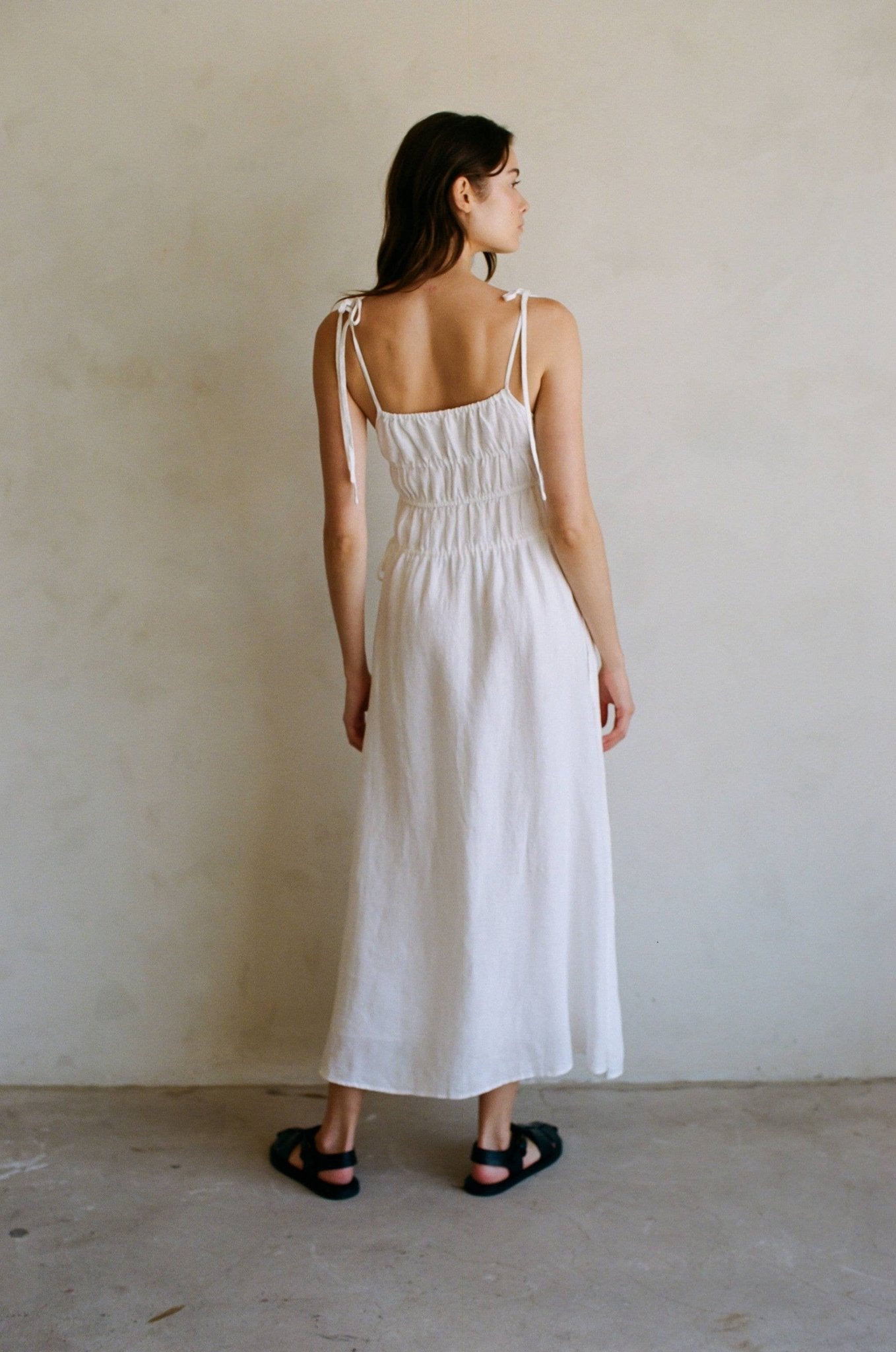Linen Maxi Dress | Off White - Echo Market