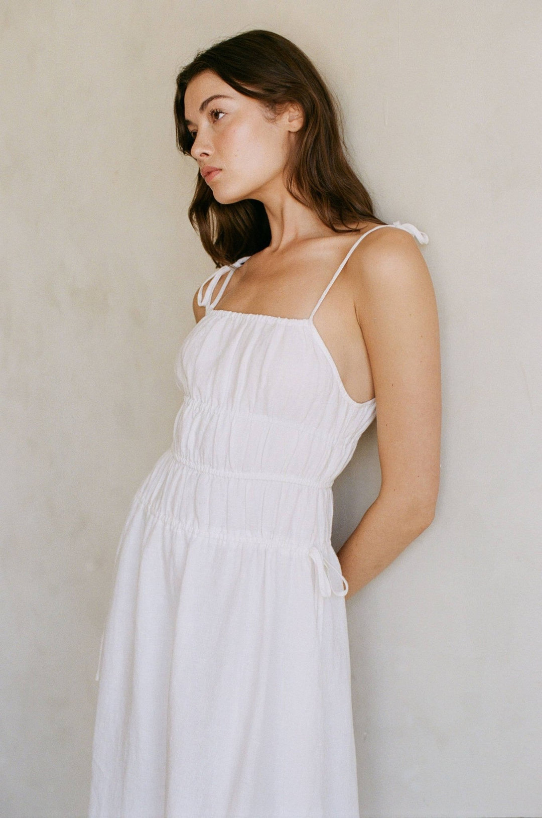 Linen Maxi Dress | Off White - Echo Market