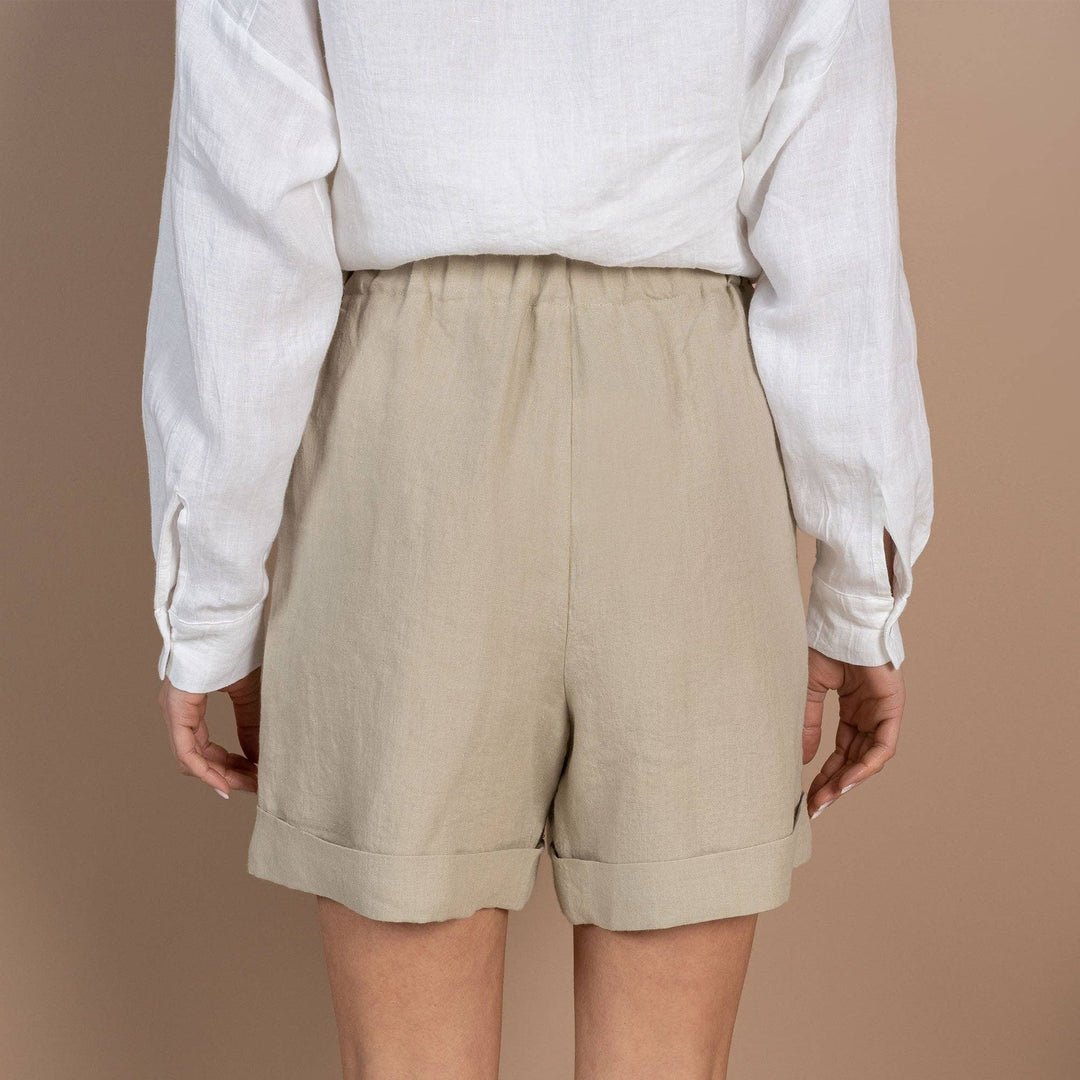 Linen Shorts Demi Natural - Echo Market