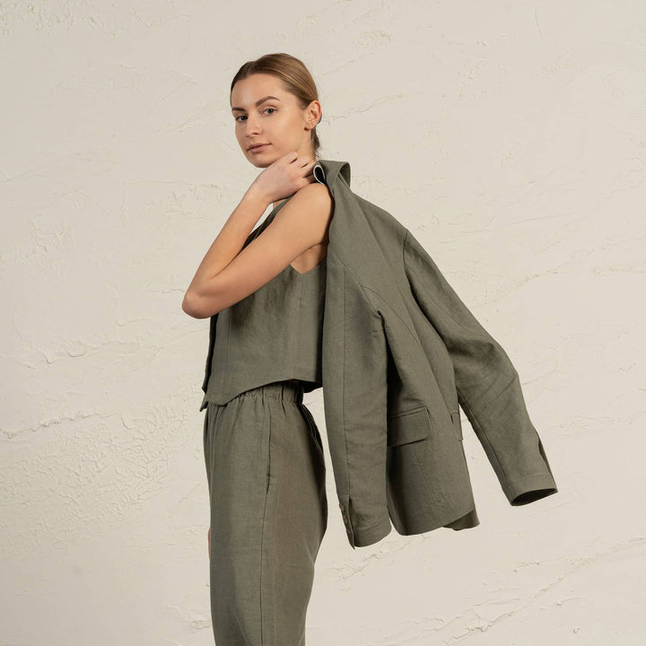 Linen Suit Jacket Quin - Echo Market
