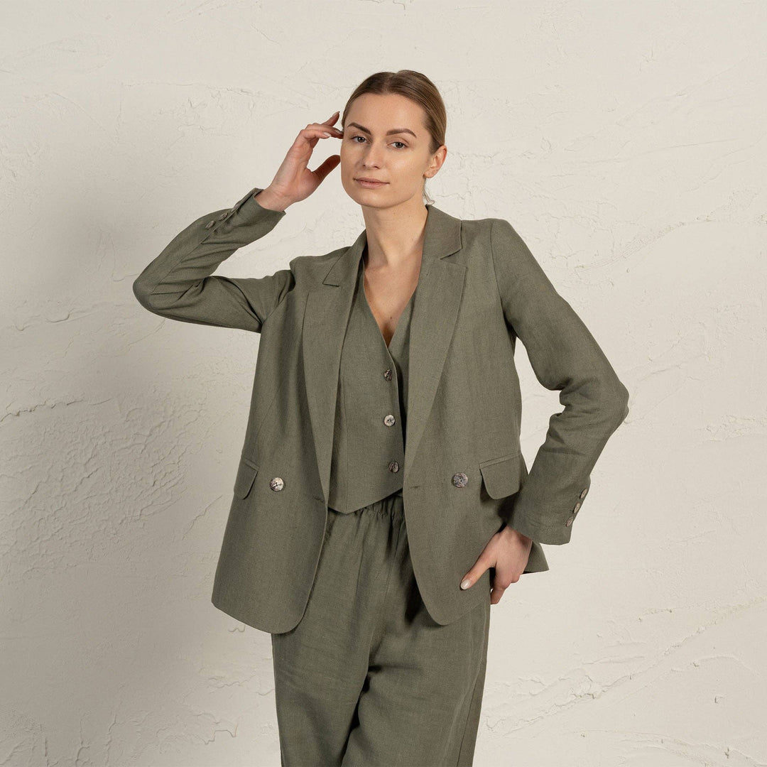 Linen Suit Jacket Quin - Echo Market